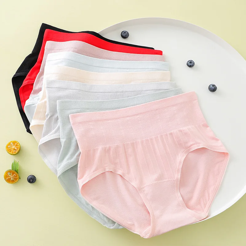 

Underwear Women Modal 2020 New Solid Color Girl Briefs Seamless Ladies Sexy Mid-high Waist Panties