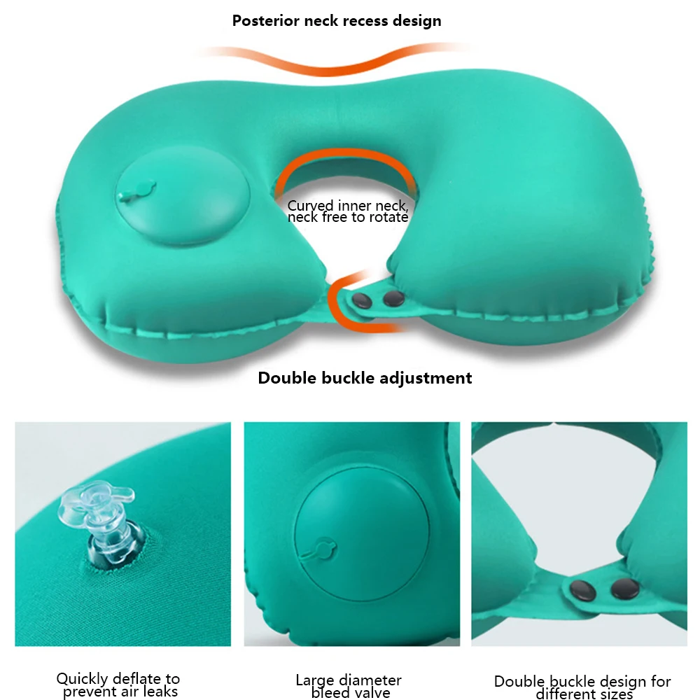 1 шт. надувная Шейная Подушка портативная U образная воздушная подушка для тела