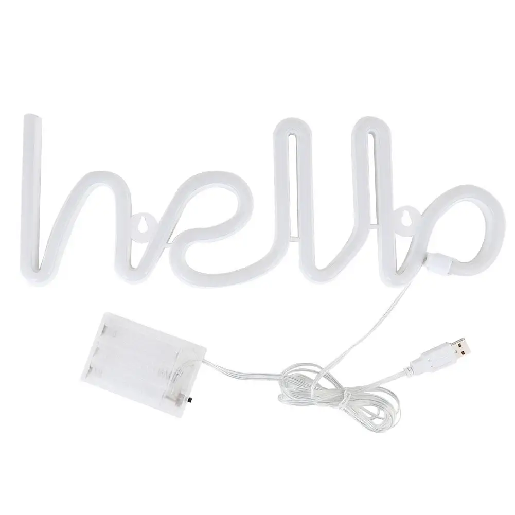 

Party Decorative Neon lights Unique Hello English Letter Shape LED Light for Proposal Birthday Party Home Decoration