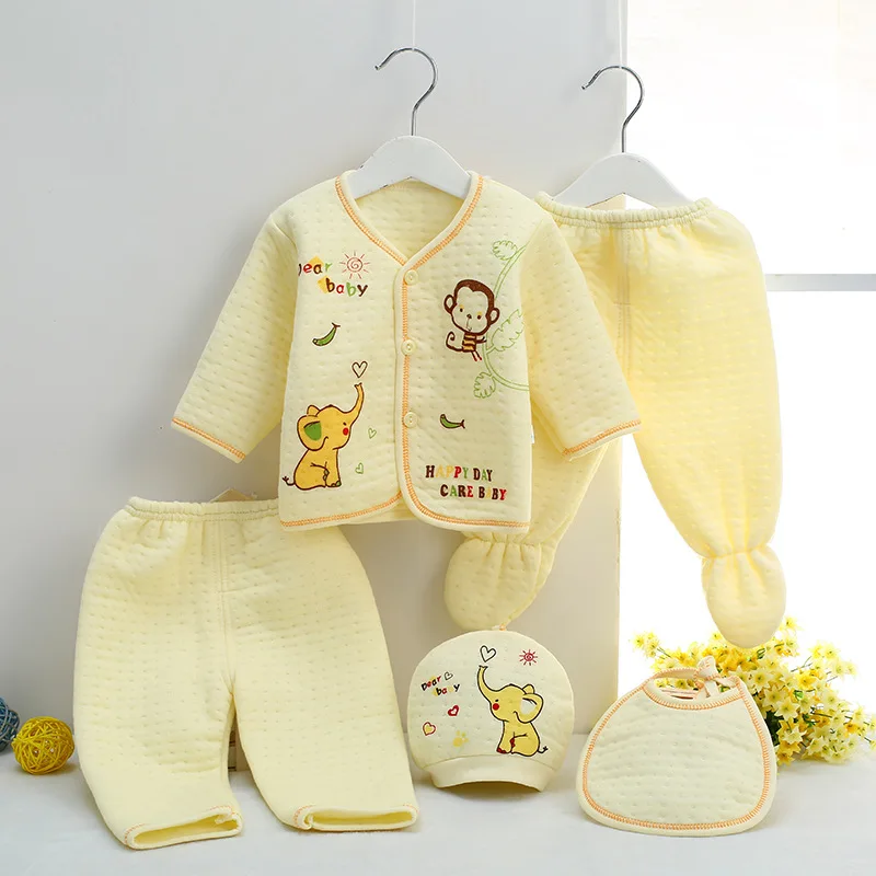 (5pcs/set)New born Baby 0-3 M gift Boy/Girl cotton-padded Clothes 100% Cotton Cartoon Underwear Free shipping | Детская одежда и
