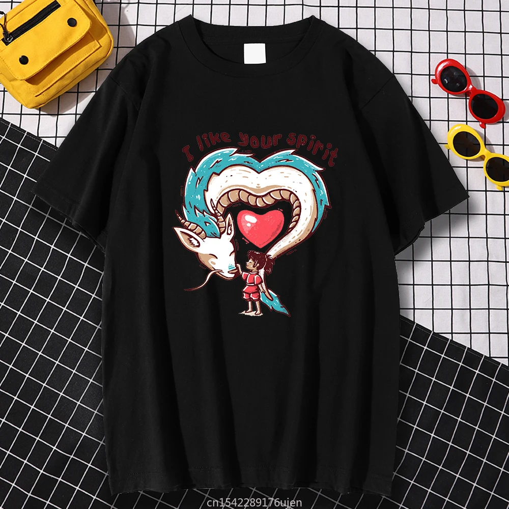 

Kohpweran Funny Regular Spirited Away Anime Printing Tshirts Womens Casual Crew Neck Streetwear Fashion Breathable Top Sleeve