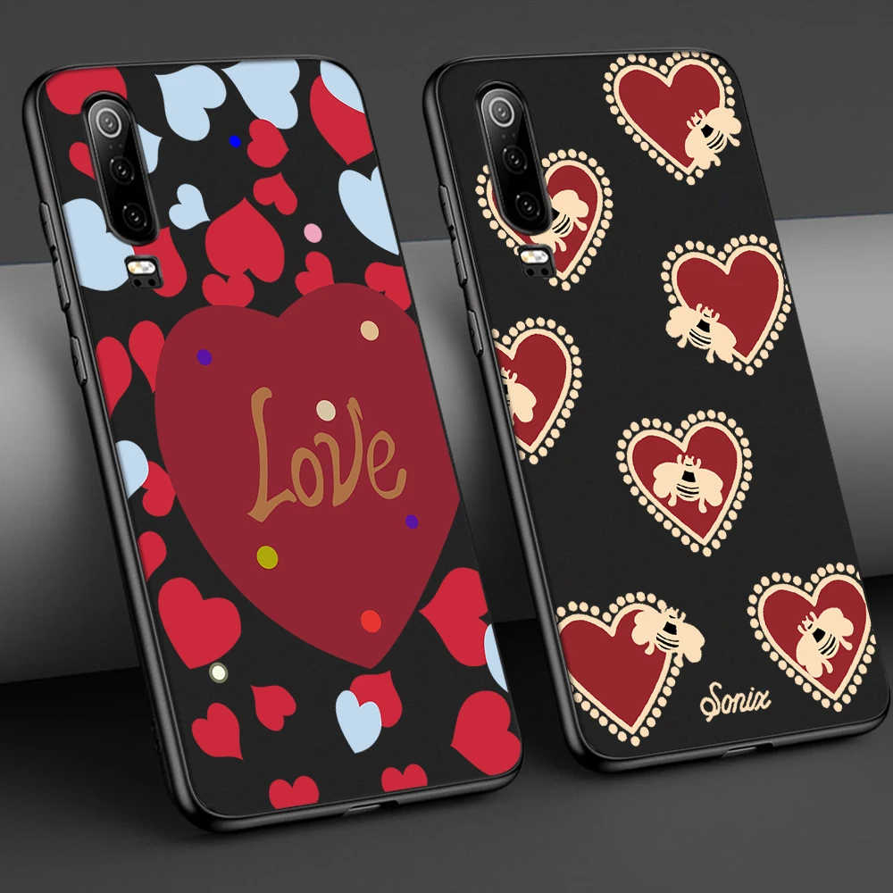 

Heart Love Case for Huawei P30 P40 P20 Lite Pro Mate 40 30 20 Lite Pro P Smart Plus Honor 30 20 9X Pro Lite Phone Cases Funda
