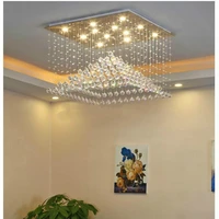 modern crystal pendant lights for living room luminarias para sala plafon pendant lamp fixture for bedroom ac 100 guaranteed