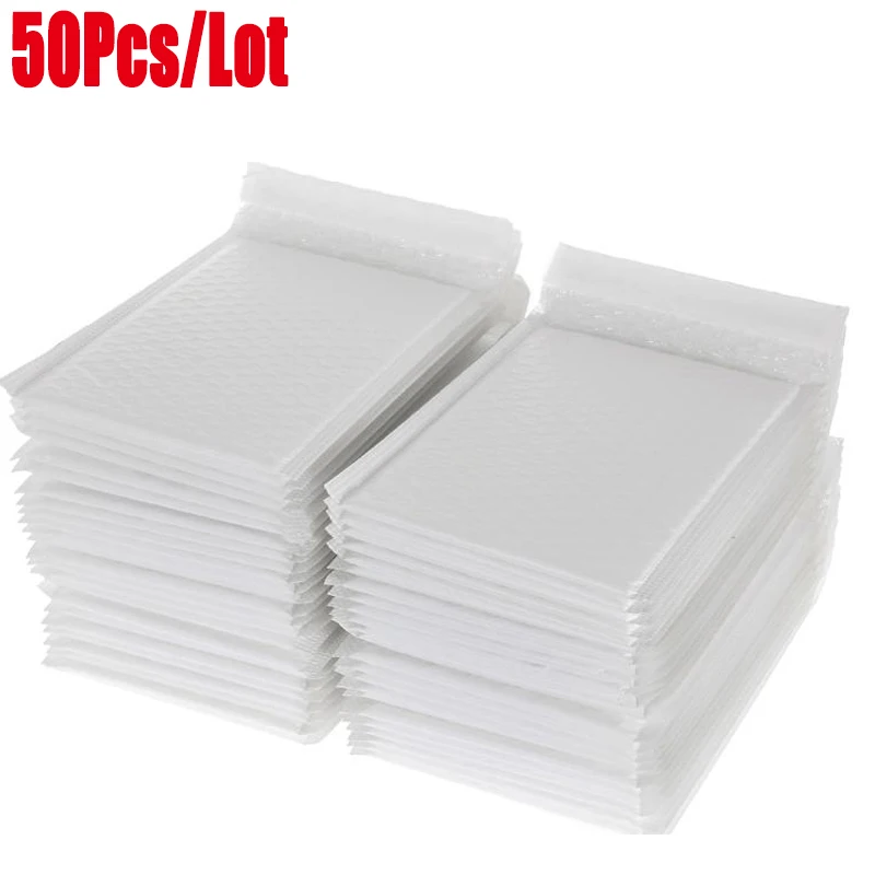 50PCS/Lot White Foam Envelope Bags Self Seal Mailers Padded Shipping Envelopes With Bubble Mailing Bag Shipping Packages Bag