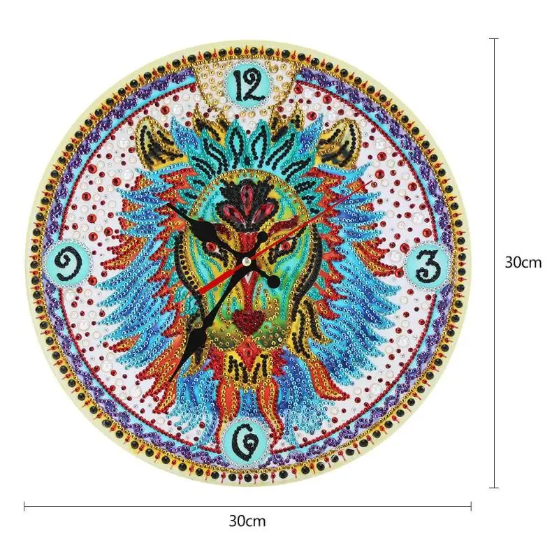 Алмазная картина вышивка крестиком настенные часы сделай сам круглые богемные