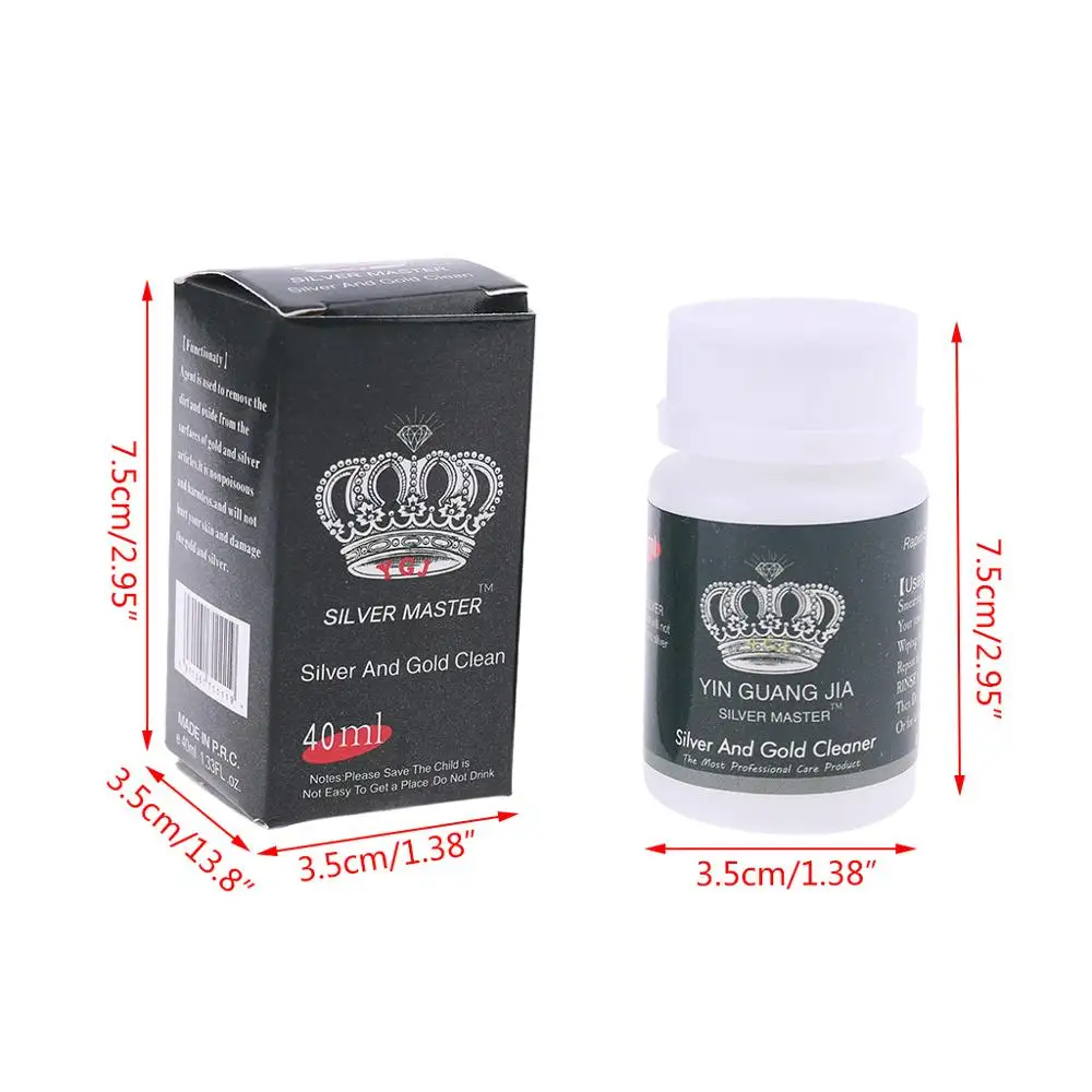 40 мл Чистящая полировальная ткань для ювелирных изделий Жидкость против