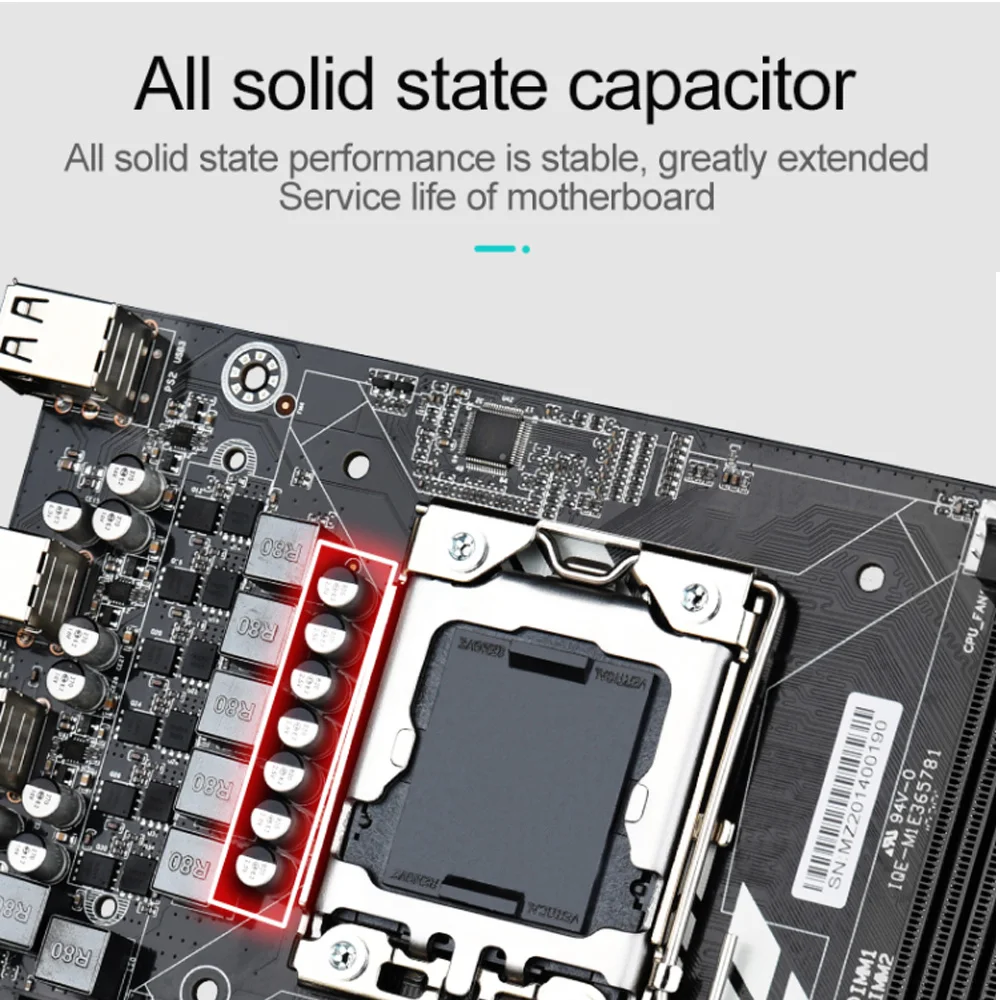 

X58M 2.0 Computer Motherboard M-ATX Dual Channel DDR3 ECC 32G USB 2.0 SATA 2.0 Mainboard Support for LGA1366 Series CPU