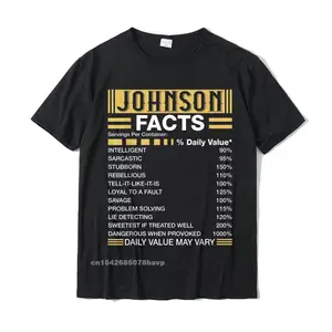 Funny Johnson FACTS Shirt - Johnson Name T-Shirt FashionablePersonalized Tops Shirts New Coming Cotton Men Tshirts