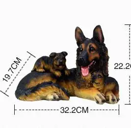 

Emulational Creative Mother And Son Dog Arrangements Living Room TV Cabinet Decoration Character Wolf Dog Gift