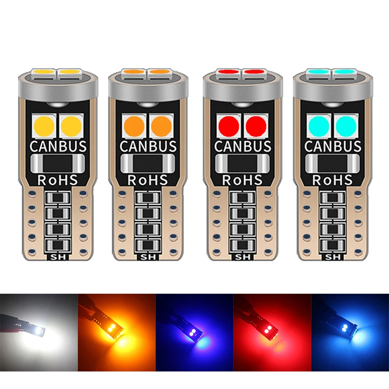 2 шт. передняя решетка автомобиля тормозных светильник T10 6 светодиодный W5W для Bmw