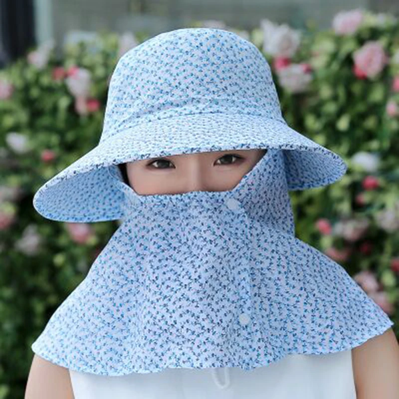 Женская летняя камуфляжная шляпка от солнца Пляжная с широкими полями и большим