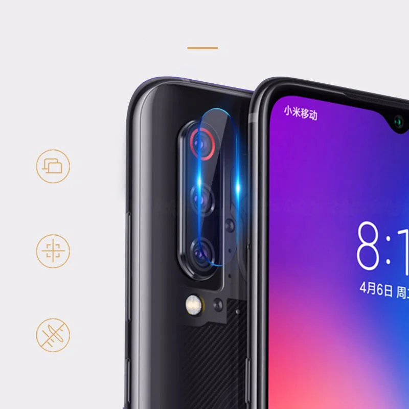 Для Xiaomi mi 9 mi 9 SE Защитная пленка для объектива камеры из закаленного стекла Защитная пленка для объектива камеры чехол с металлическим кольцом