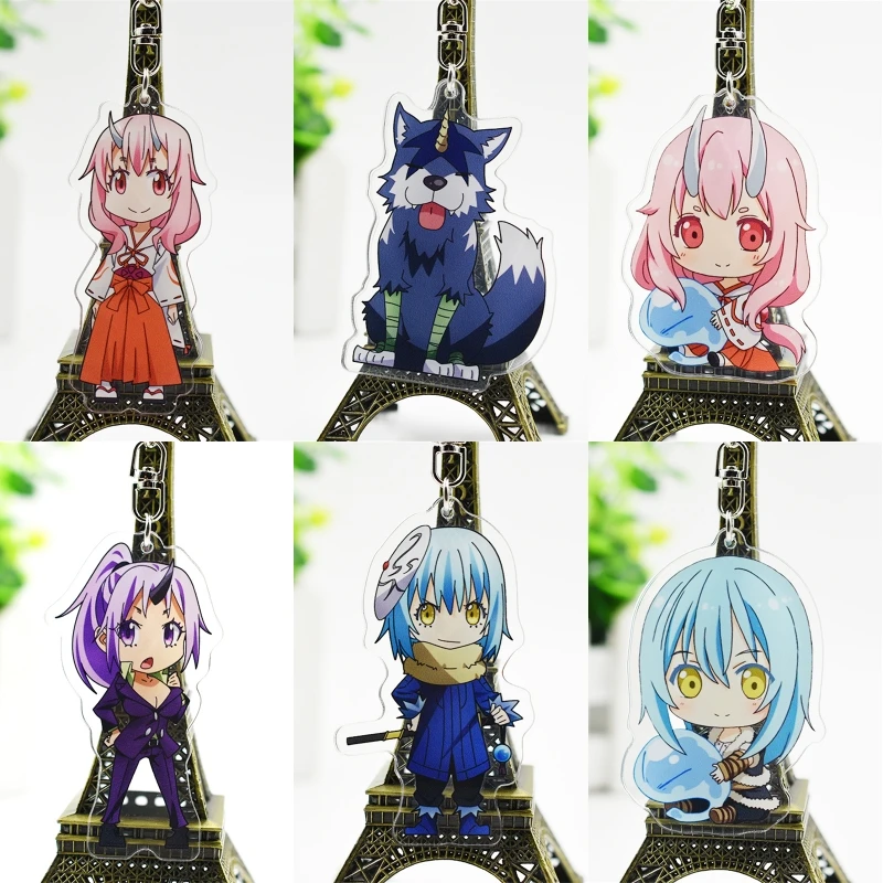 1pcs That Time I Got Reincarnated as a Slime Acrylic Pendant Keyring Cos Prop Anime Cartoon Keychain New Year Gifts for Boy Girl | Украшения