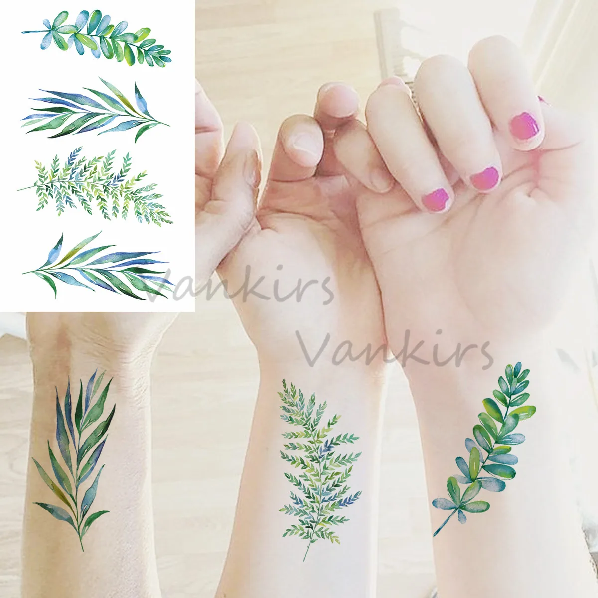 Искусственные Временные татуировки для детей девочек Мультяшные планеты листья