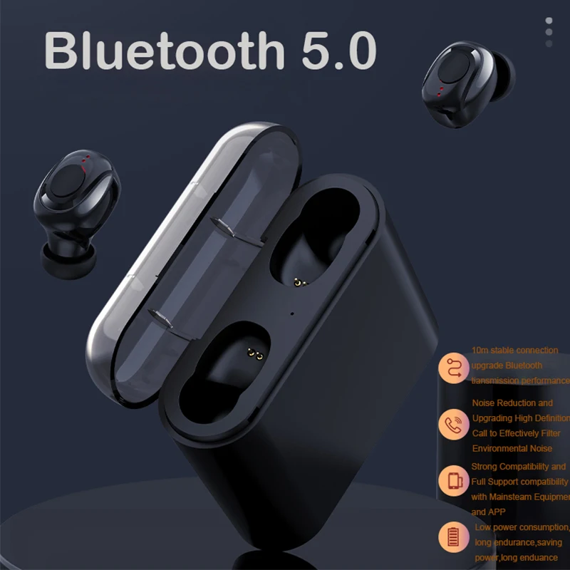 Беспроводные наушники с блоком питания для Huawei Honor 30 20 Pro P30 Lite P20 P10 P9 Mate 10 Bluetooth