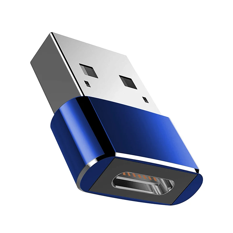 Синий Usb type C Женский к USB Мужской адаптер для Macbook Nexus huawei Nokia соединительный кабель type-C к Usb 3,0 зарядный Otg конвертер - Цвет: Синий