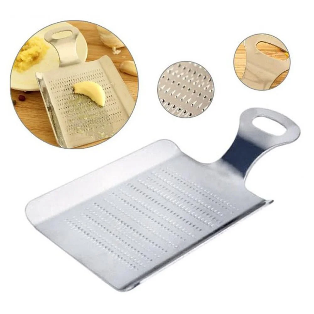 

1 Pc Stainless Steel Garlic Presser Lemon Zester Crusher Ginger Grater Home Kitchen Vegetable Garlic Cooking Spice Grinder