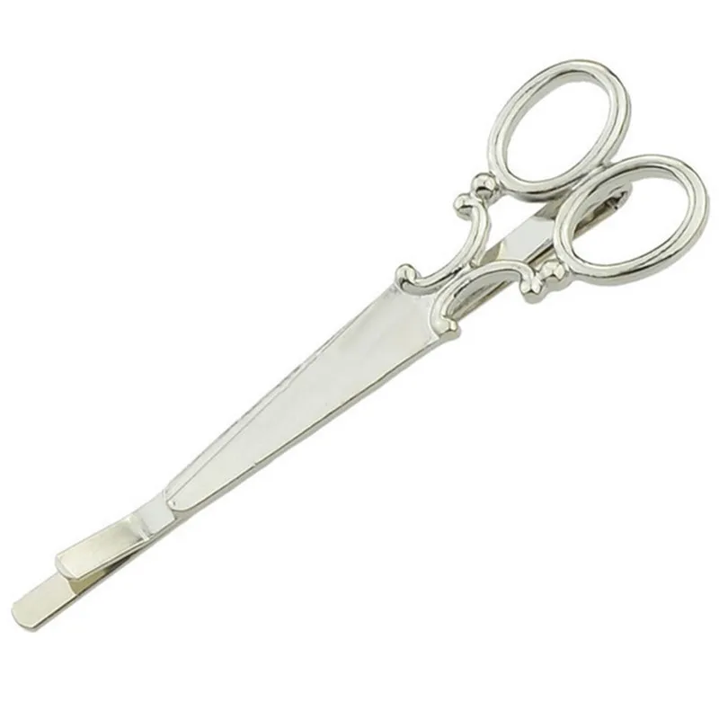 1/2 шт. корейские креативные заколки для волос забавные золотые ножницы в форме