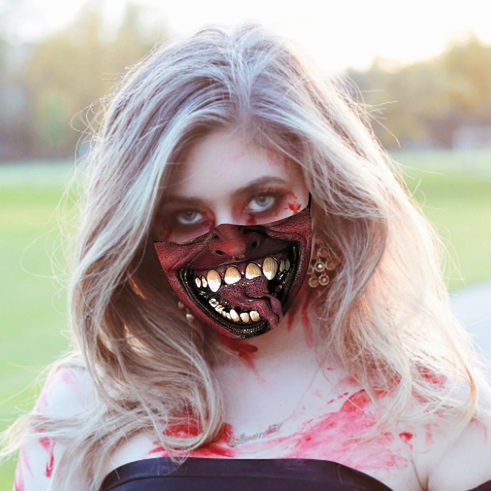 Маска на Хэллоуин Пылезащитная многоразовая маска может положить фильтрующий