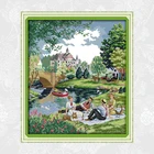 Картины Joy Sunday A для пикника в пригороде, вышивка крестиком, Печатный холст, наборы для рукоделия ручной работы