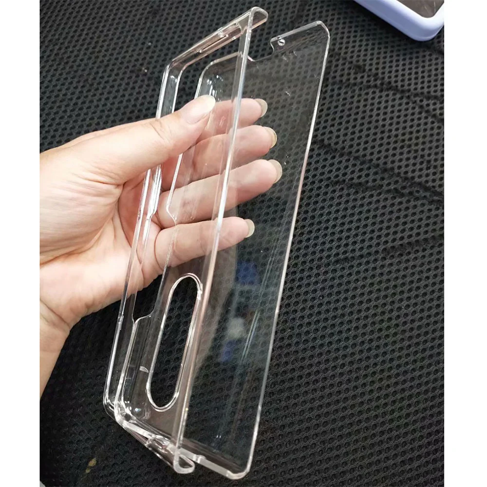 Складной жесткий чехол для телефона из поликарбоната прозрачная глянцевая