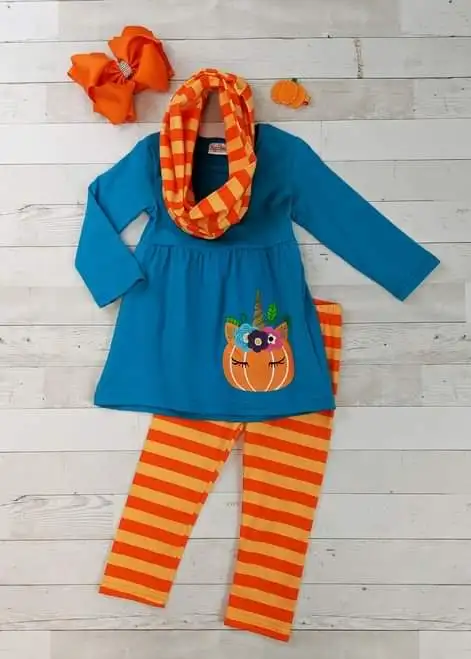 Новый стиль осенняя одежда для девочек комплект одежды малышей милая с рисунком