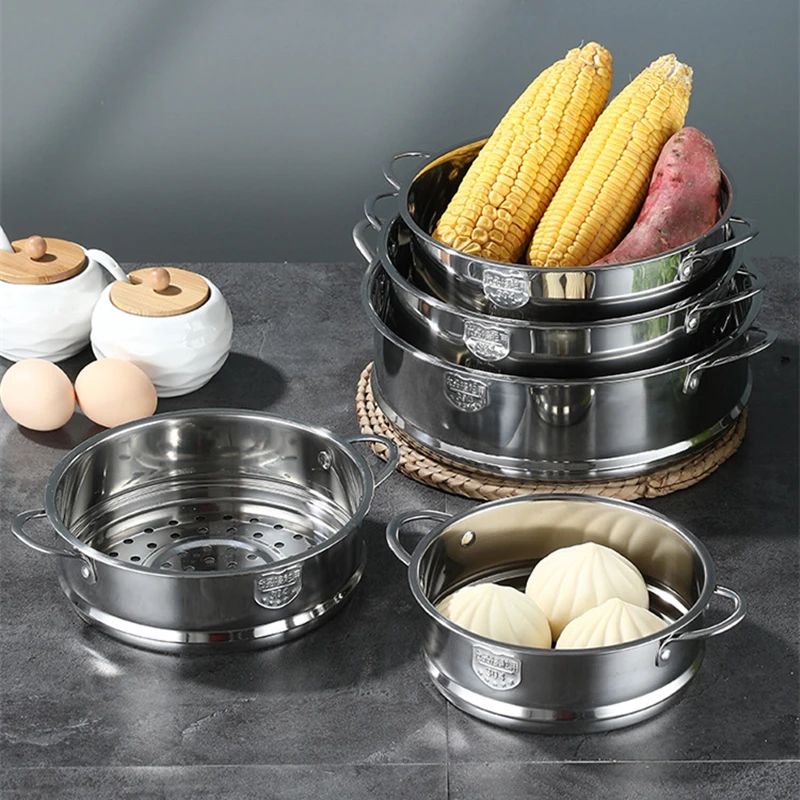 Stainless Steel Steamer Basket with Double Ear Rice Cooker Pot Steaming Grid for Dumplings Drain Kitchen Cooking Tools | Дом и сад
