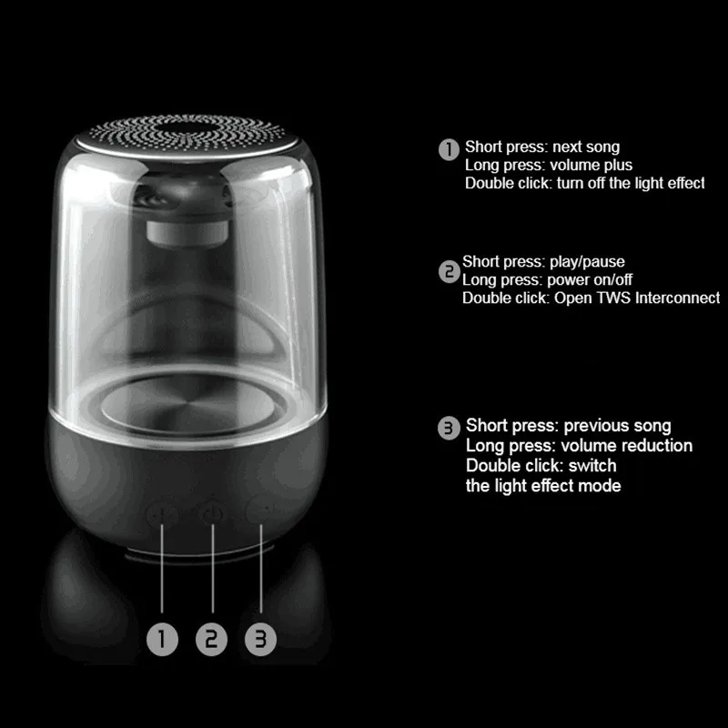 

C7 mini indoor/outdoor wireless bluetooth speaker with LED colorful lights bestseller mini portable bluetooth speaker