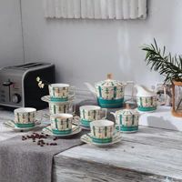 luxurious ceramic coffee cups set high grade wedding gifts home decor can milk jug creamer cup saucer milke sugar bowl