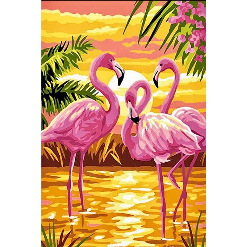 

5D DIY Diamond Painting Flamingo Resin Bead Mosaic Full Square Drill Animal Embroidery Home Decoration Full Round Cross Stitch