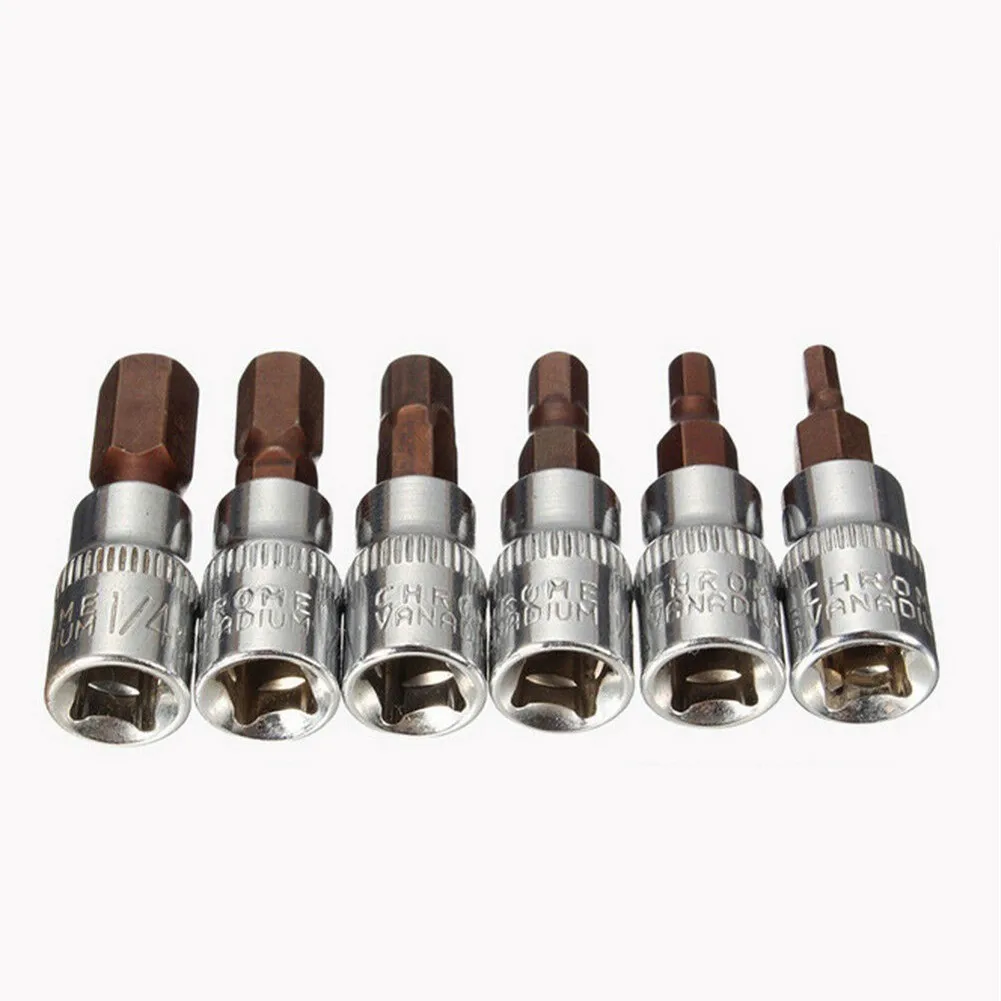 

1Pc Hex Head Screwdriver Bit 1/4 Inch Drive Socket Hand Tools H3 H4 H5 H6 H7 H8 Screwdriver Bits Kit Torx Star Hex Spline Bit Se