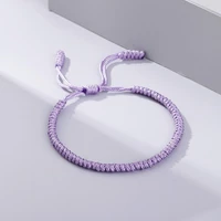 charm purple rope bracelet women handmade knots braided bracelets bangles friendship fashion accessories jewelry girls gift