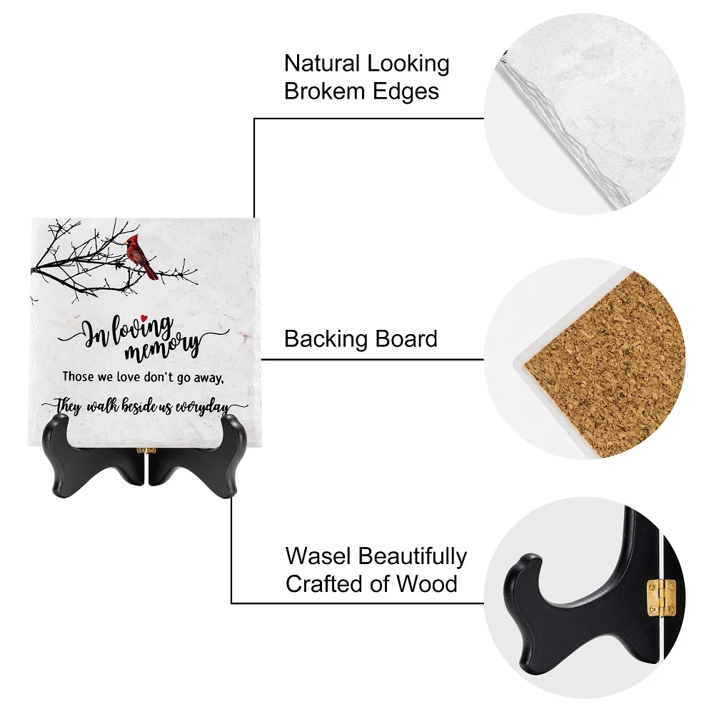 Memorial Decor Condolence Gifts For Loss Of Mom Dad Husband In Loving Memory Funeral Stone Wooden Stand Bereavement | Дом и сад