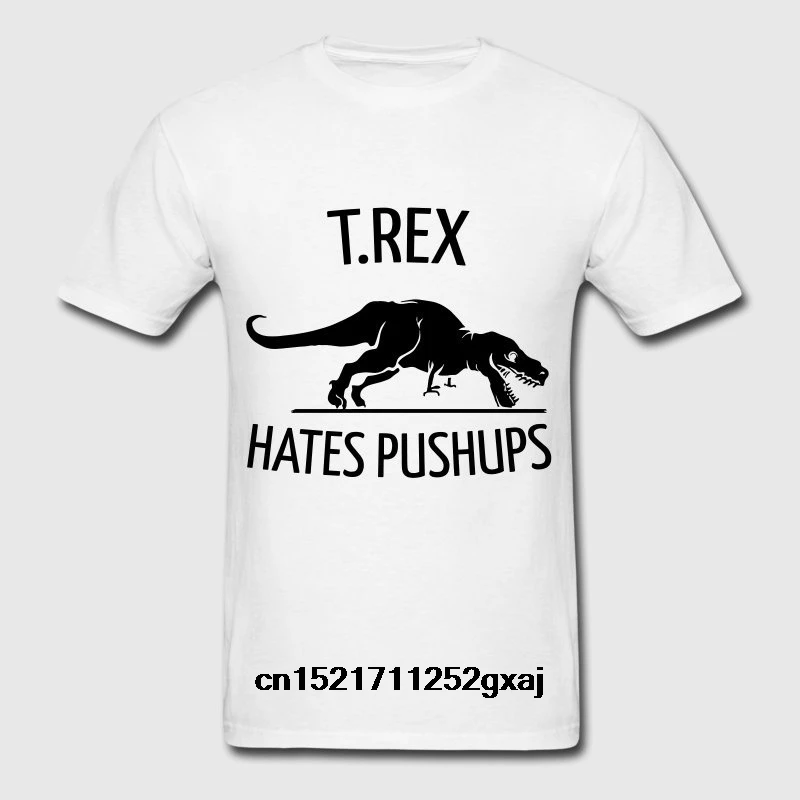 Мужская футболка t. Rex Hate Pushups модная забавная новинка wo men|Мужские футболки| |
