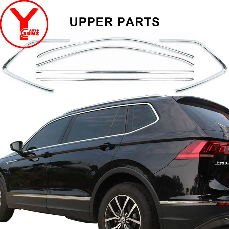 Для Volkswagen Tiguan L наружные части, отделочные полоски для боковых окон, аксессуары из нержавеющей стали для tiguan L YCSUNZ