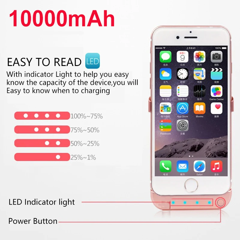 Ультратонкий чехол для iPhone 6 6s 7 8 6P 6SP 7P Plus 10000 мАч|Чехлы с аккумулятором| |
