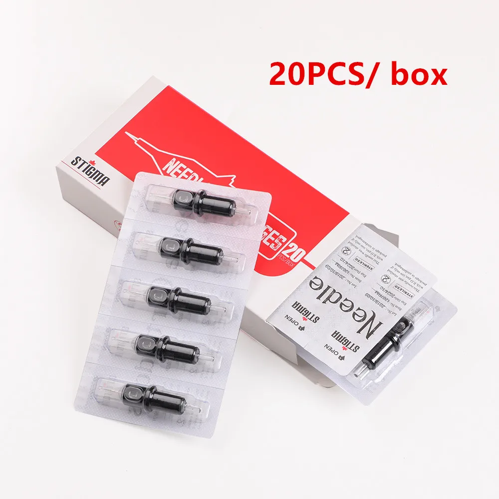 Charme Princesse 20PCS Tattoo Cartridge Needles Bugpin Round Shader X-Taper Revolution with Membrane Professional Disposable