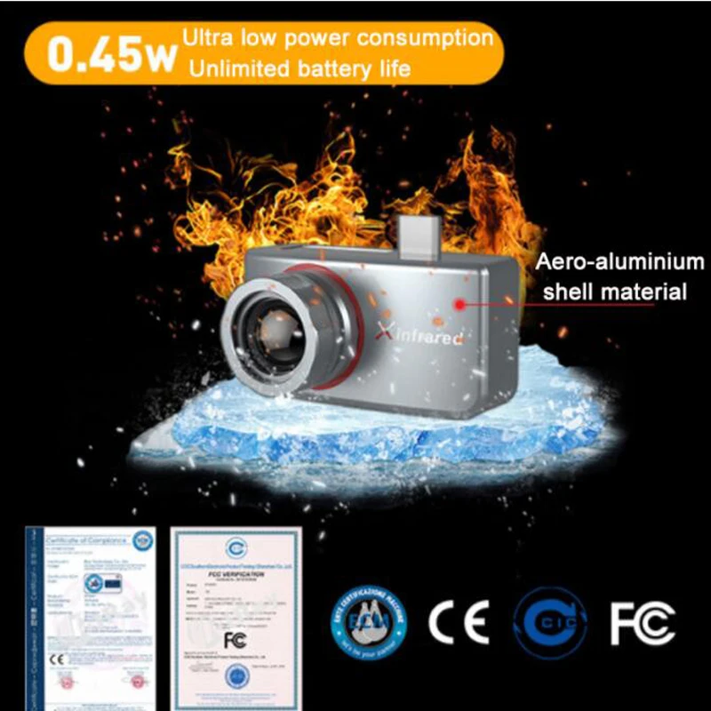 infrared thermal imaging multifunctional portable mini visual temperature measurement camera for mobile phone mobile devices free global shipping