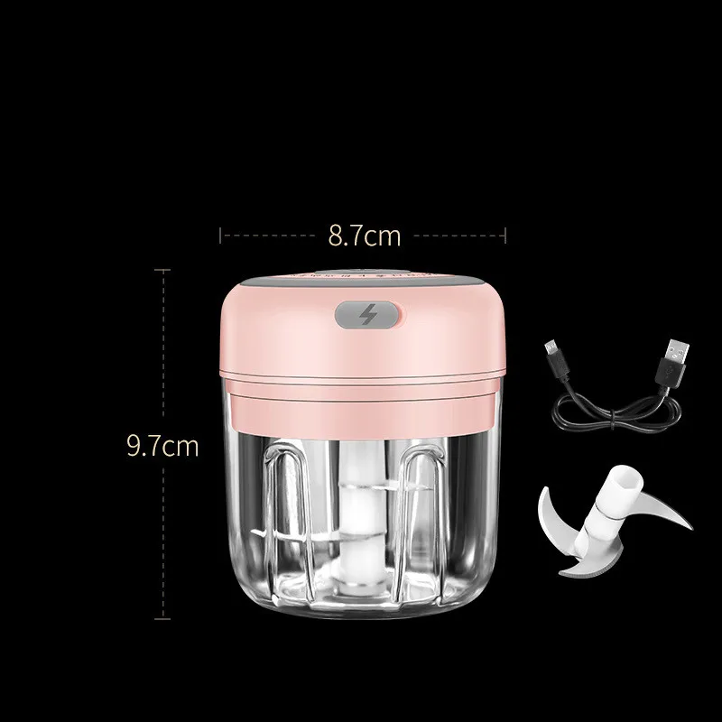 

Garlic Crusher USB Wireless Electric 100/250ml Mincer Onion Chili Meat Grinder Food Crusher Chopper Kitchen Accessories Gadgets