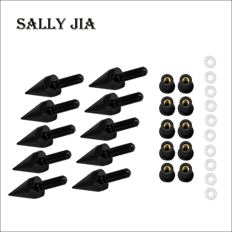 10 шт./компл. M5 болты для ветрового стекла мотоцикла крепежные гайки мотоцикл