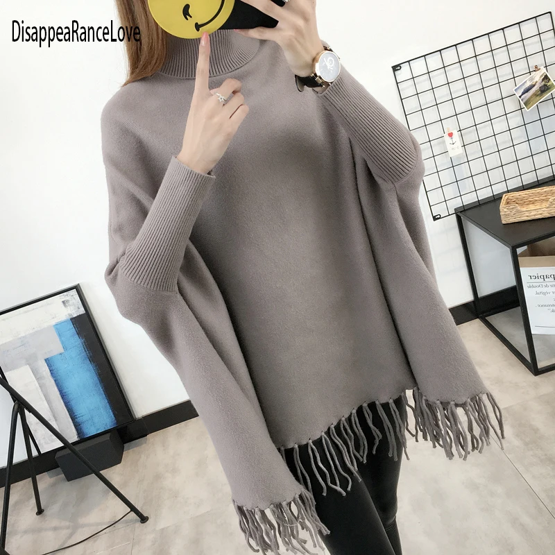 2021 Женские Пуловеры и свитера свободная мягкая шаль с бахромой пончо женский
