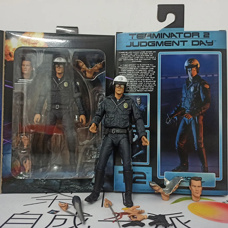 

Фигурка NECA Terminator T-1000, день суждения, мотоцикл, полицейский Терминатор, Арнольд шварценегге, экшн-фигурка, модель, игрушка, кукла, подарок, 18 с...