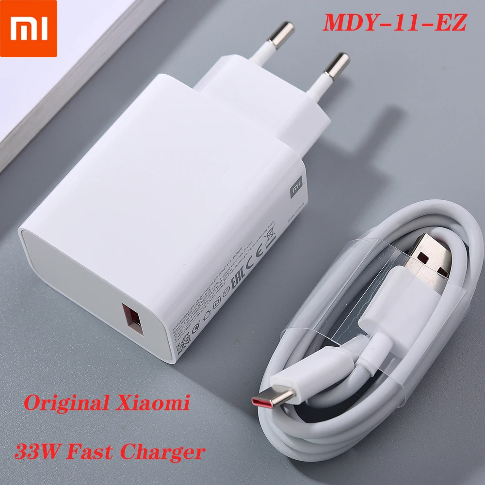Оригинальное зарядное устройство Xiaomi 33 Вт EU с кабелем для быстрой зарядки 6A Type C Mi