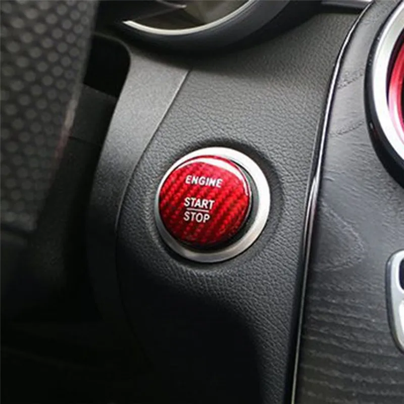 

Car Engine Start Button Carbon Fiber Cover Styling for Mercedes Benz a B C GLC GLA CLA ML GL Class W176 W246 W205 X253 X156 C117