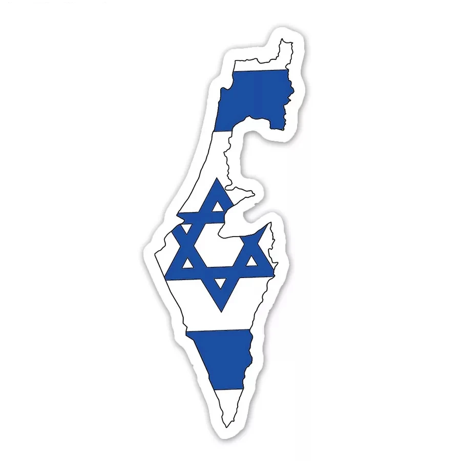 

A0519# 13cm/17cm Removable Decal Israel Flag Car Sticker Waterproof Accessories on Bumper Rear Window Laptop