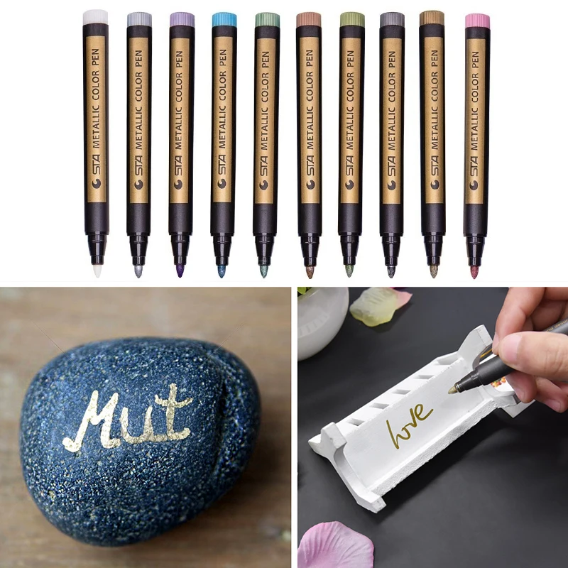 Набор Маркеры цвета &quotметаллик&quot маркеров для рисования 10 шт. | Канцтовары офиса