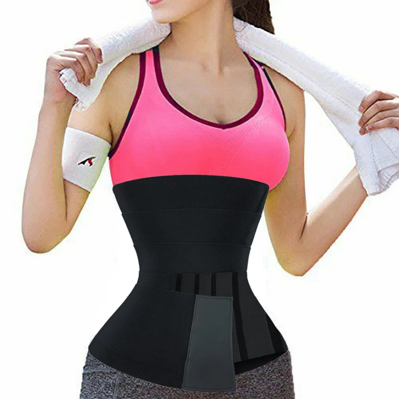 

Invisible Tummy Wrap Waist Trainer for Women Wide Bandage Wrap Back Support Belt Body Shaper Sauna Trimmer Postpartum Recovery