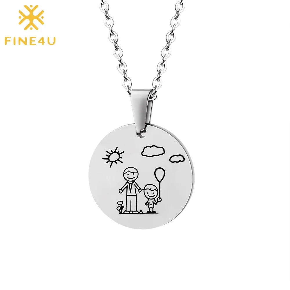 Ожерелье с подвеской-монеткой из нержавеющей стали |