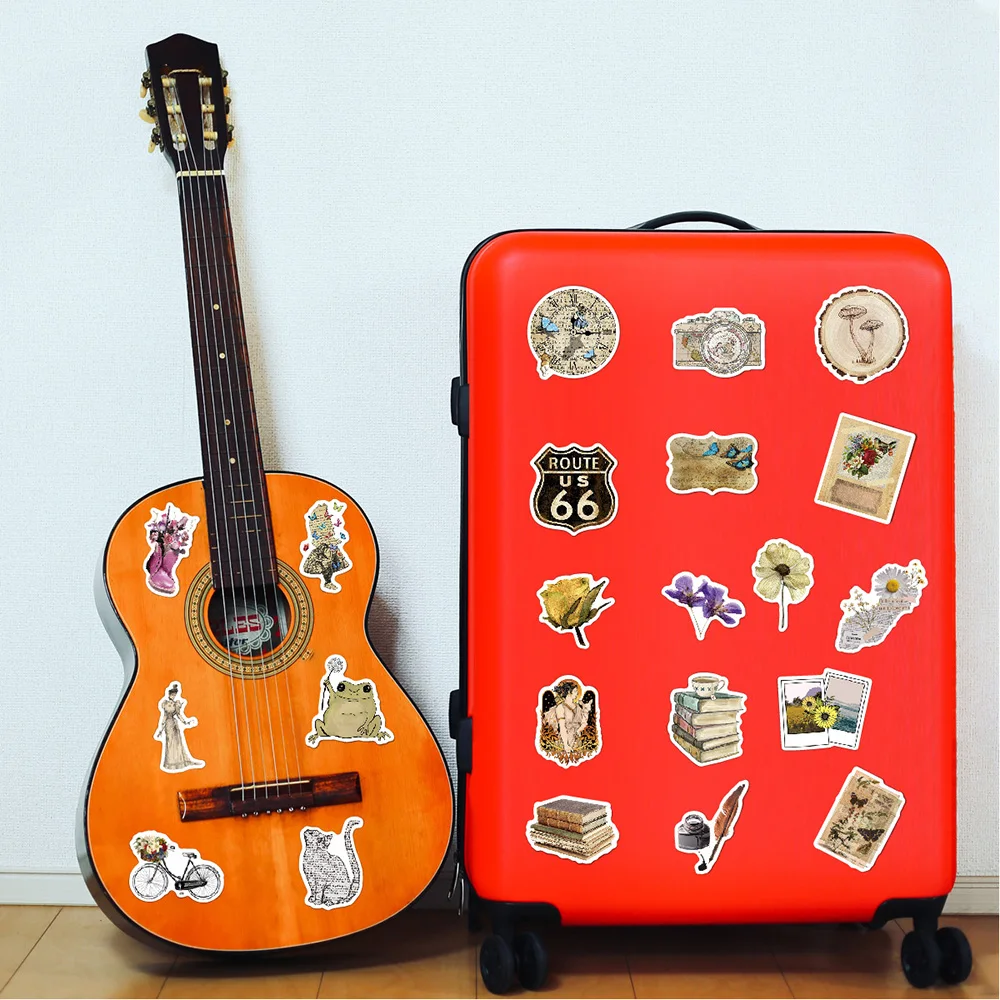 103050pcs cartoon retro vsco stickers aesthetic ins decals diy laptop luggage skateboard phone suitcase guitar car sticker toy free global shipping