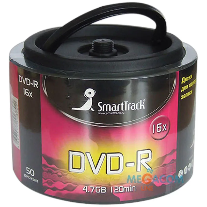 Диск DVD+R 4.7Gb Smart Track 16x Cake Box (50шт) |